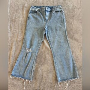 Express High Rise Cropped FlareJeans size L